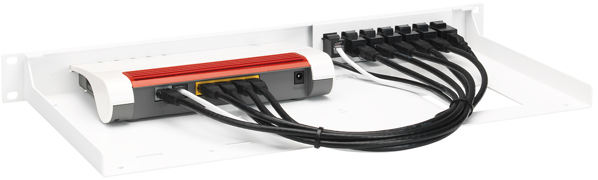 Rackmount.IT RM-FB-T2 - Netzwerk-Einrichtung - Rack montierbar - weiß, RAL 9003 - 1U - 48.3 cm (19), Ansicht 4