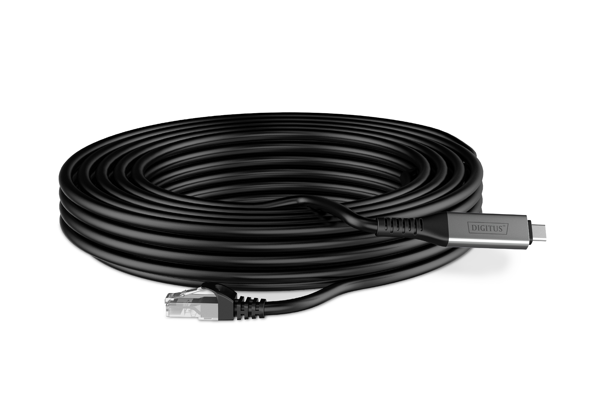 DIGITUS USB-C 3.2 Gen1 - RJ45 Ethernet Kabel, 1Gbit/s, 10m, Ansicht 3