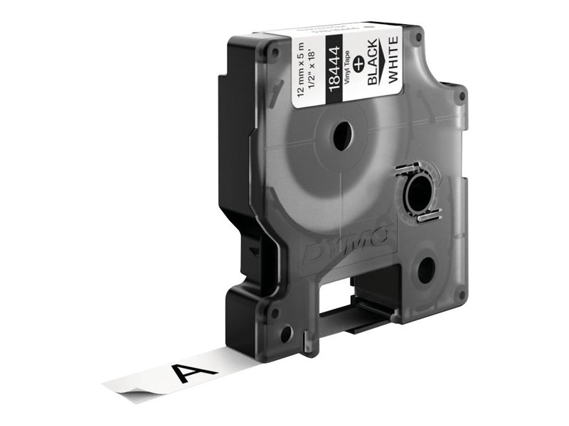 Dymo IND All-Purpose - Vinyl - Klebstoff - Schwarz auf Weiß - Rolle (1,2 cm x 5 m), Ansicht 3