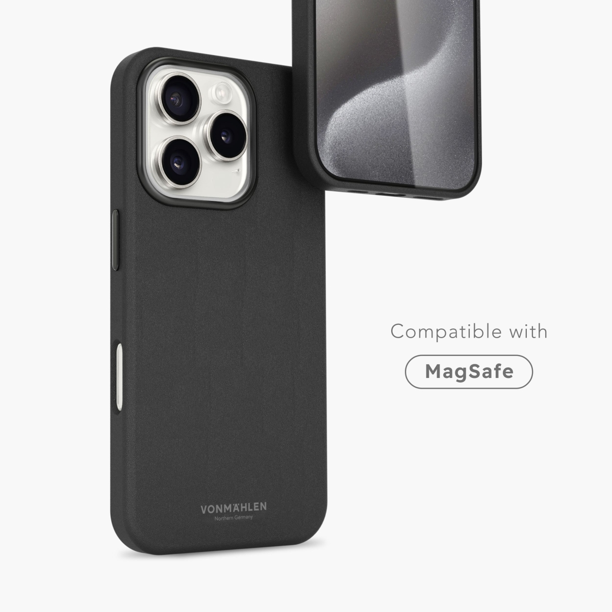 Vonmählen Kunstleder-Case für iPhone 16 Pro Max schwarz, Ansicht 2