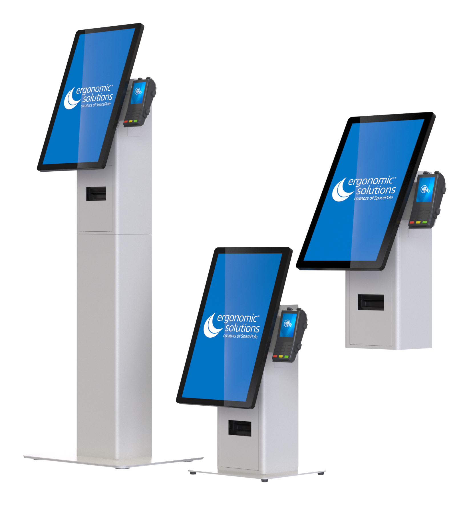 Ergonomic Solutions Montagekomponente (Kiosk-Ständer) - für Flachbildschirm - Metall - Schwarz - Bildschirm: bis zu 27, Ansicht 2