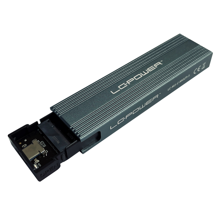 LC-Power LC-M2-C-MULTI-3 - Speichergehäuse - M.2 - M.2 Card (PCIe NVMe & SATA), Ansicht 4