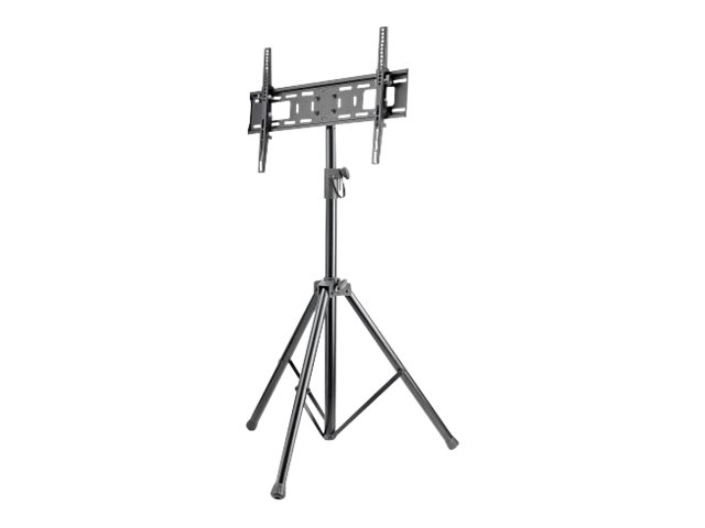 Manhattan TV & Monitor Mount, Tripod Floor Stand, 1 screen, Screen Sizes: 37-65", Black, VESA 200x200 to 600x400mm, Max 35kg, LFD, Lifetime Warranty - Aufstellung - Stativ - für Flachbildschirm - Kunststoff, Stahl - Schwarz - Bildschirmgröße: 94-177.8 cm 