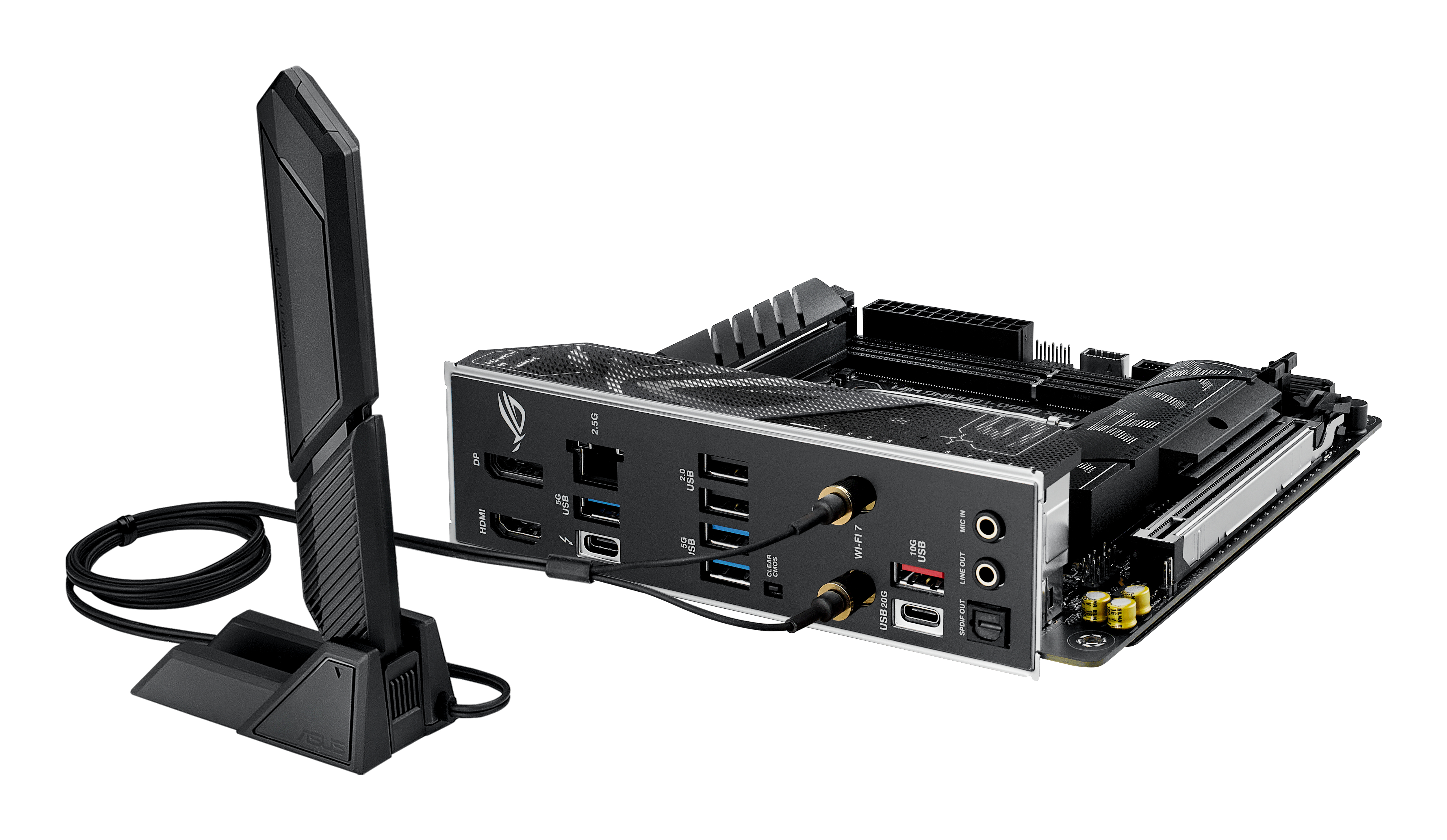 ASUS ROG STRIX B860-I GAMING WIFI - Motherboard - Mini-ITX - LGA1851-Sockel - B860 - Onboard-Grafik (CPU erforderlich), Ansicht 2