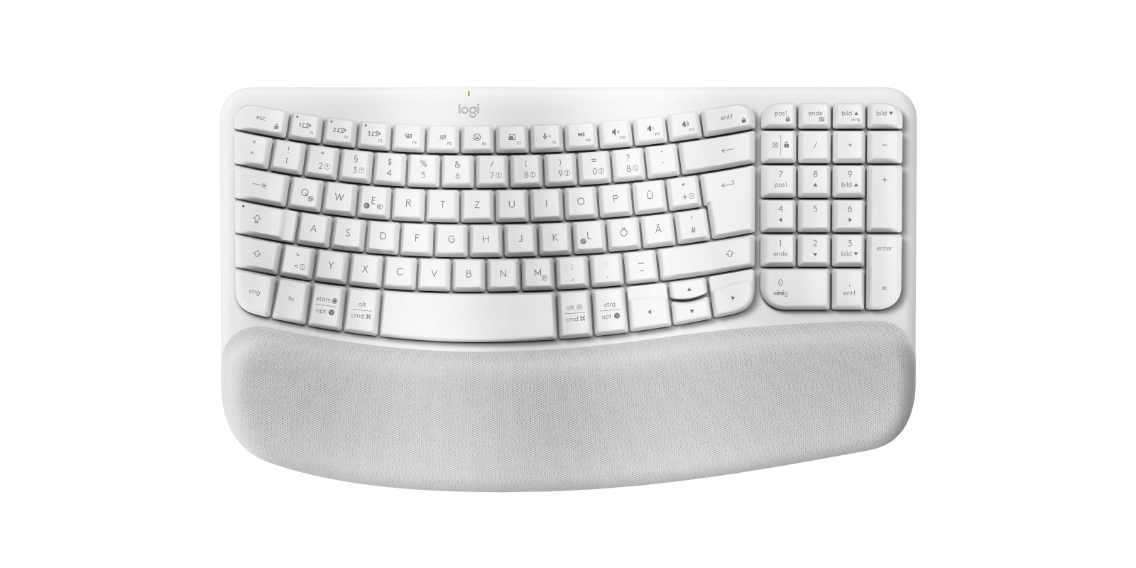Logitech Wave Keys - Tastatur - kabellos - 2.4 GHz, Bluetooth LE - TL: Deutsch, QWERTZ, Ansicht 2