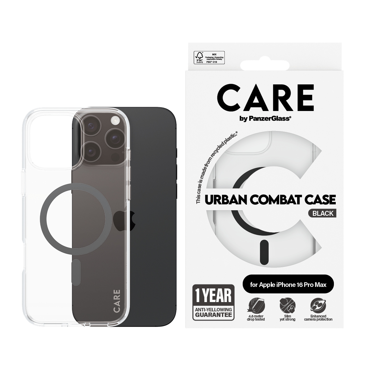 PanzerGlass CARE by PanzerGlass Urban Combat - Hintere Abdeckung für Mobiltelefon - kompatibel mit MagSafe, Ansicht 3