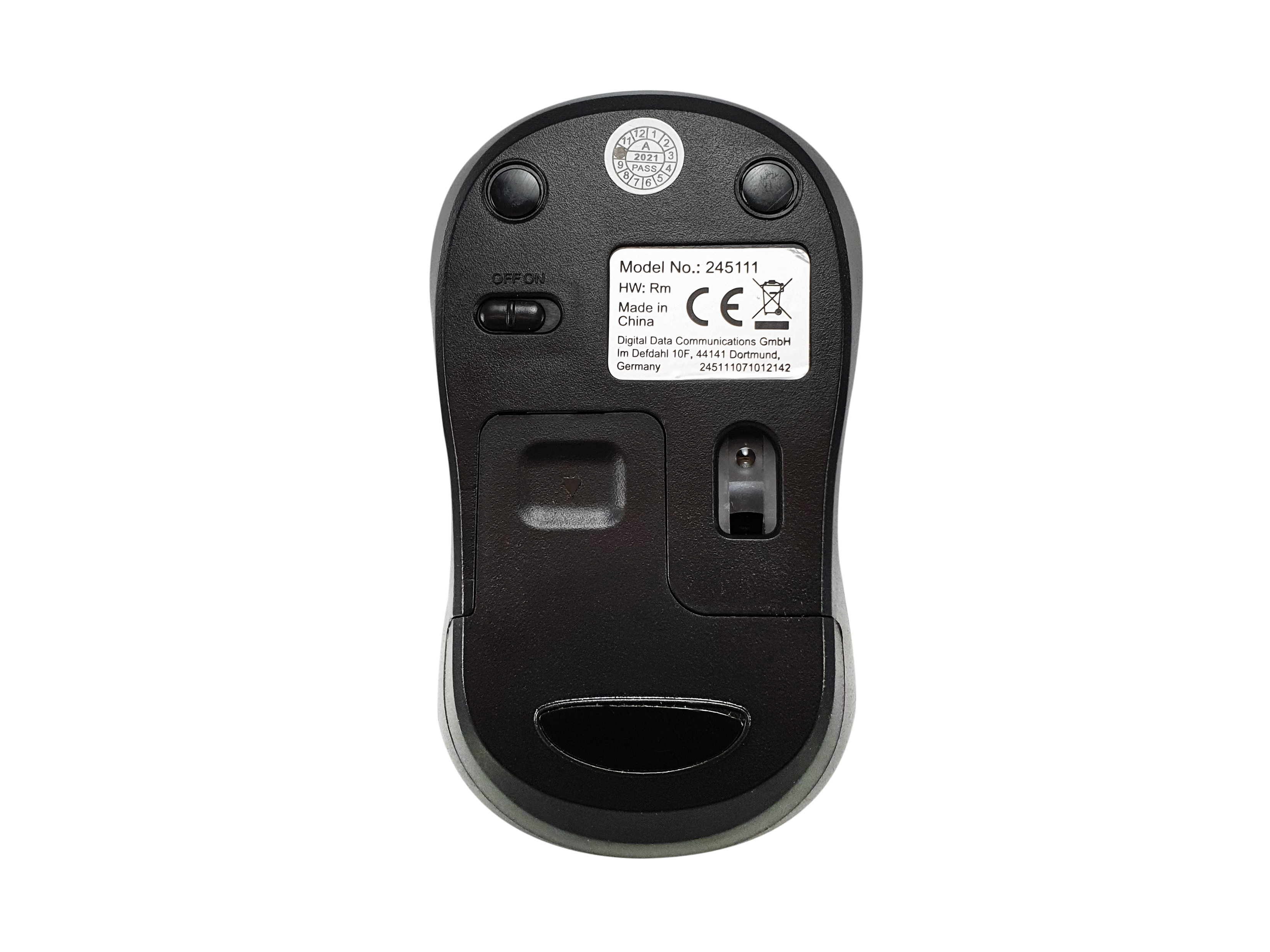 Equip Kabellose komfort-maus - Beidhändig - Optisch - RF Wireless - Schwarz, Ansicht 2