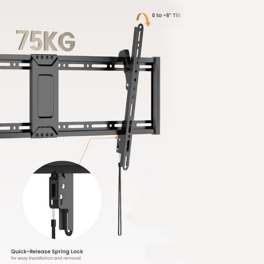 Equip Wandhalterung 43-95/1TFT neig/Slim 1Gelenk 75Kg sw, Ansicht 2