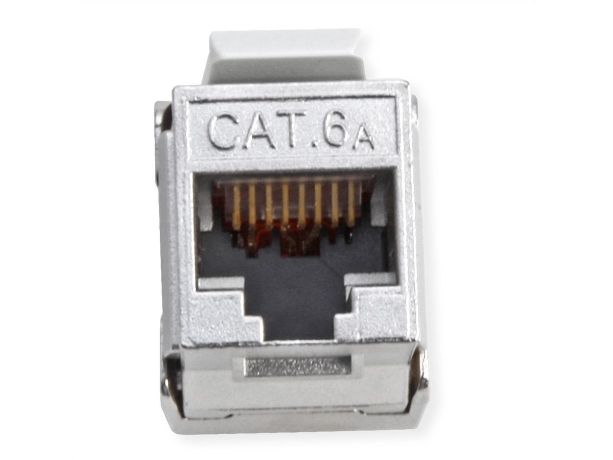 ROLINE Keystone Kat6A/Kl.EA RJ45 geschirmt werkzeuglos silberf., Ansicht 4