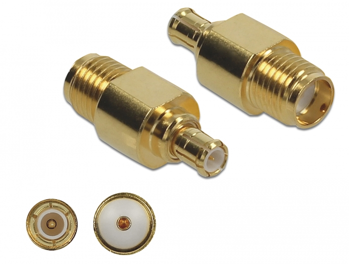 Delock 89959, SMA, MCX, Gold, Gold, 50 Ohm, 8 mm, 18,4 mm