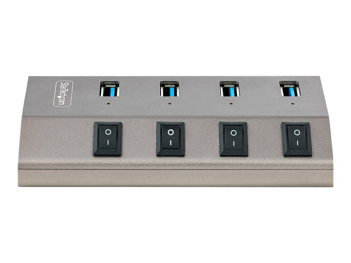 StarTech.com 4-Port Self-Powered USB-C Hub with Individual On/Off Switches, USB 3.0 5Gbps Expansion Hub, Ansicht 3