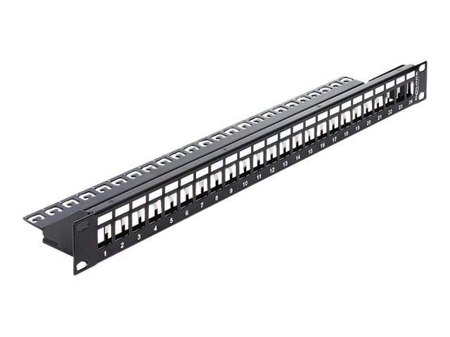 Delock Keystone Patch Panel - Patch Panel - Schwarz - 1U - 48.3 cm 19" (43277)