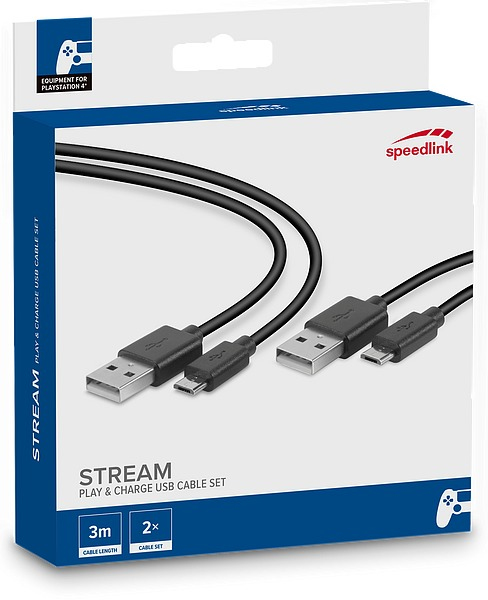 SPEEDLINK SL-450104-BK - 3 m - USB A - Micro-USB A - Schwarz, Ansicht 2