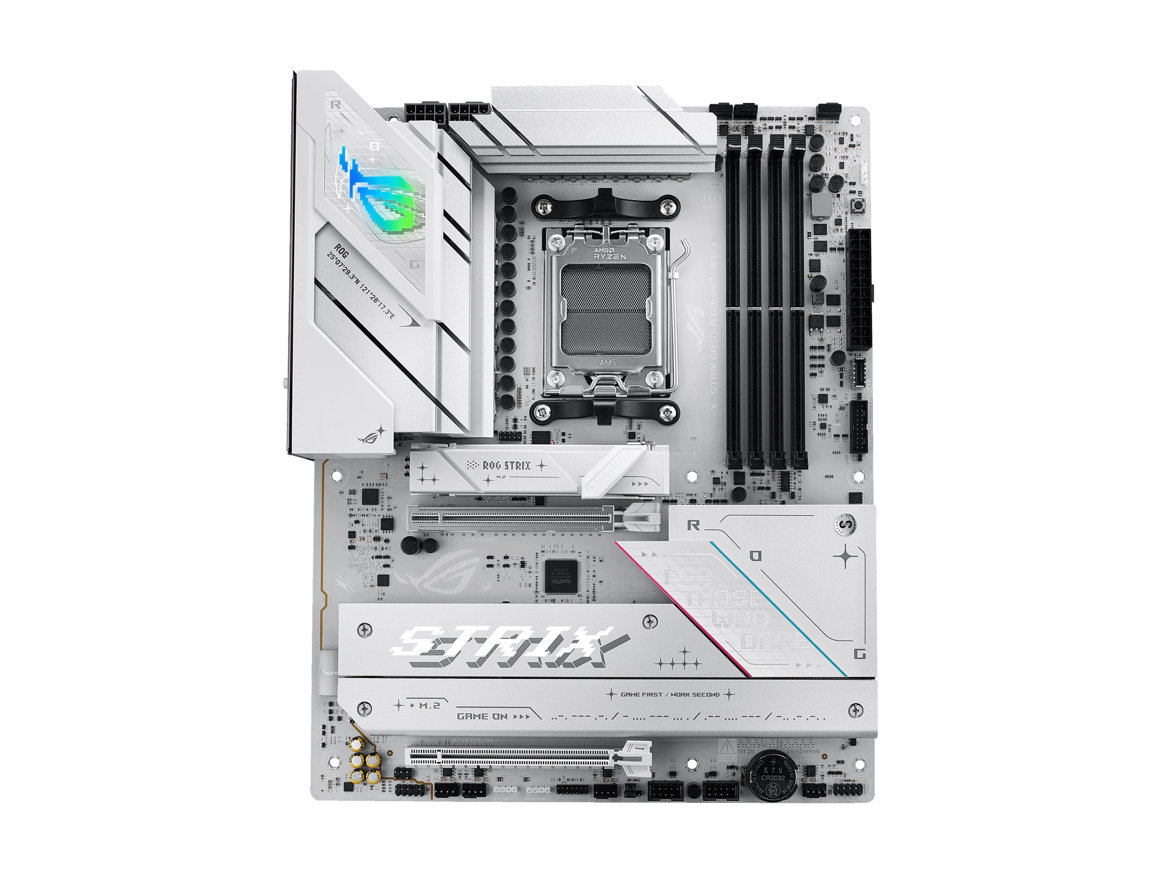 ASUS ROG STRIX B850-A GAMING WIFI - Motherboard - ATX - Socket AM5 - AMD B850 Chipsatz - USB-C 3.2 Gen 2x2, USB-C 3.2 Gen2, USB 3.2 Gen 2, USB 3.2 Gen 1 - 2.5 Gigabit LAN, Wi-Fi 7, Bluetooth - Onboard-Grafik (CPU erforderlich)