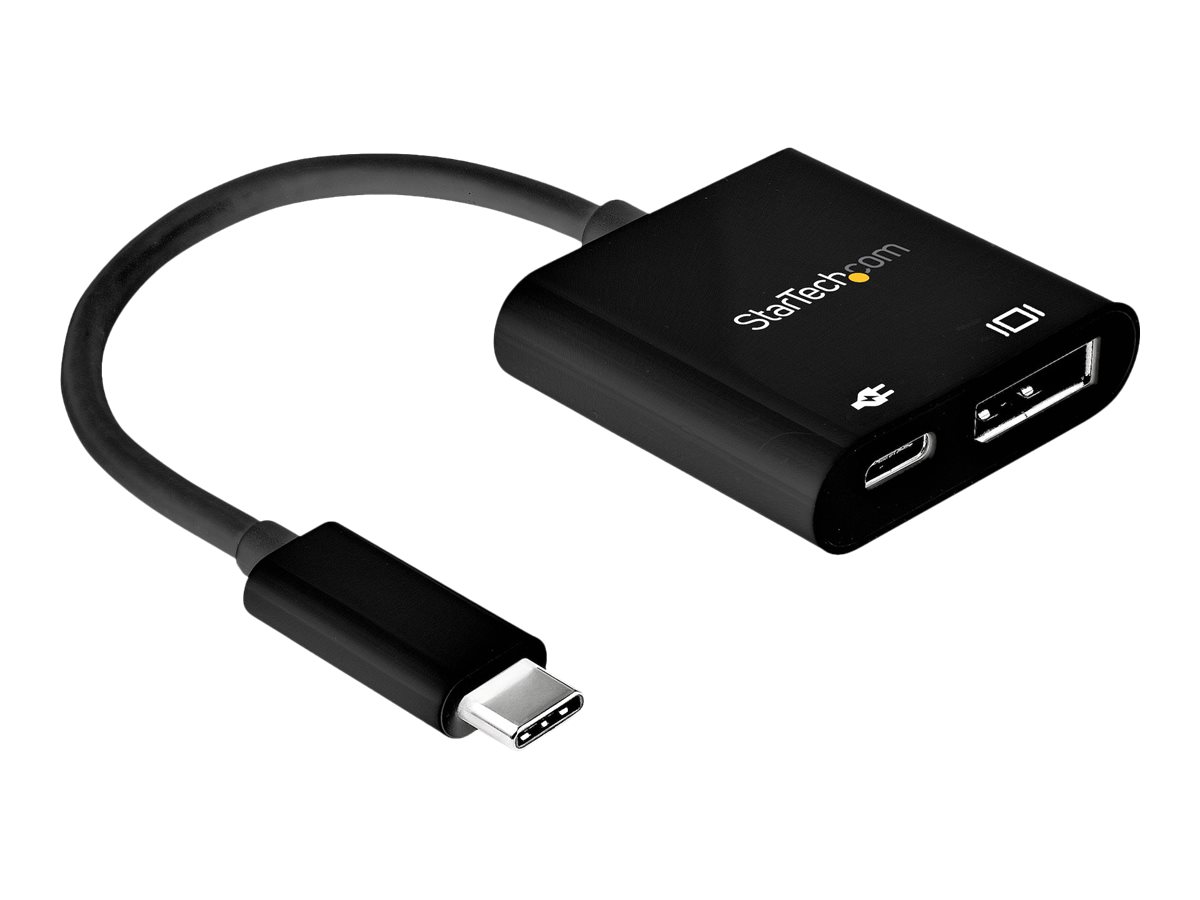 StarTech.com StarTech USB C to DisplayPort Adapter with Power Delivery, 8K 60Hz/4K 120Hz USB Type C to DP 1.4 Monitor Video Converter w/60W PD Pass-Through Charging, HBR3, Thunderbolt 3 Compatible - USB-C Male to DP Female (CDP2DP14UCPB)