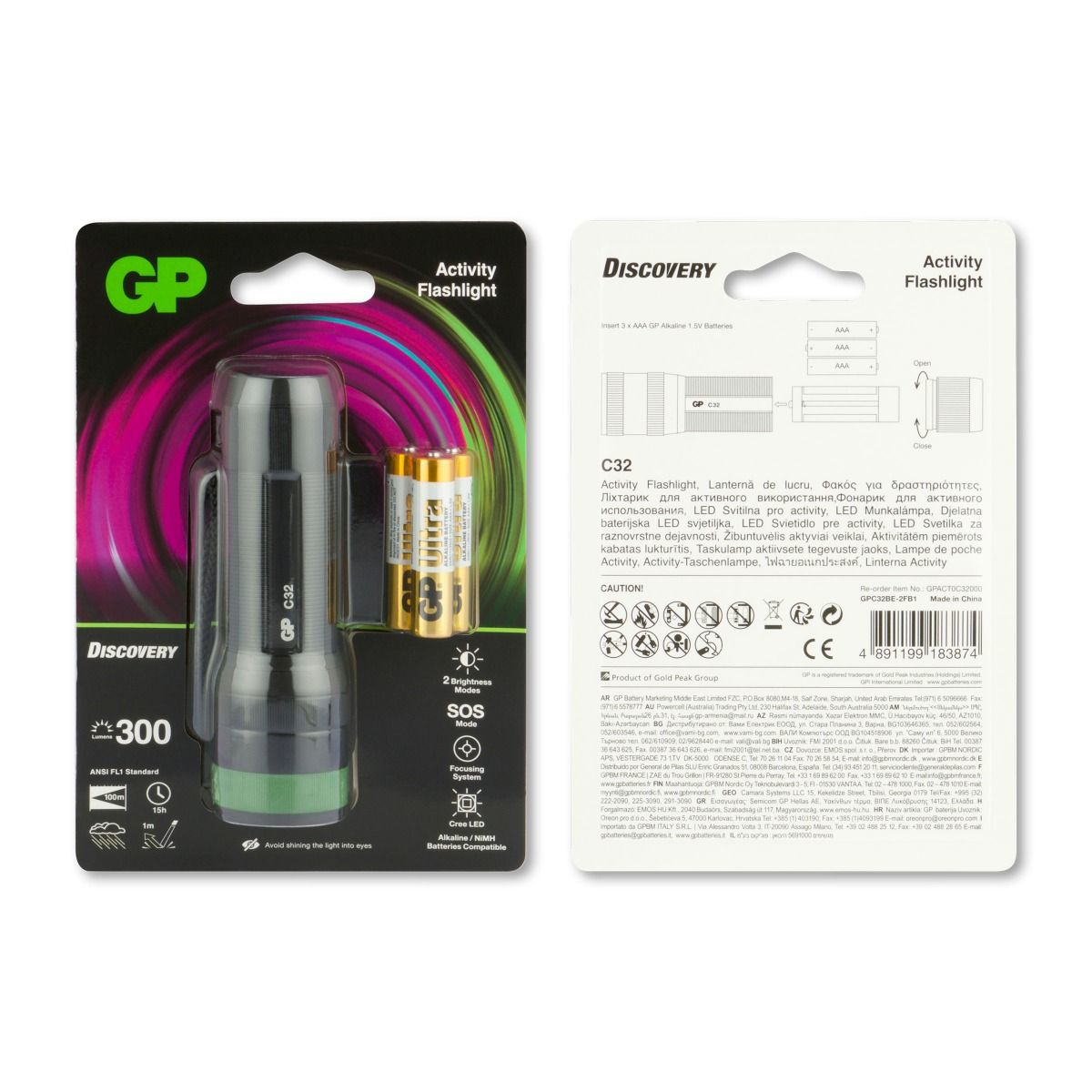 GP Battery GP Discovery C32 - Taschenlampe - LED - 3 Modi, Ansicht 4