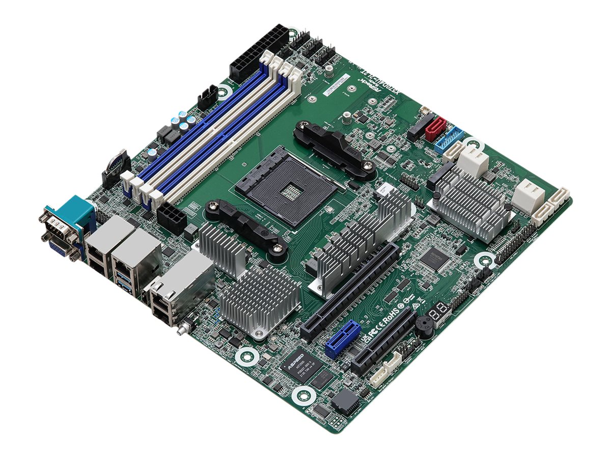 ASRock Rack X570D4U-2L2T/BCM - Motherboard - micro ATX - Socket AM4 - AMD X570 Chipsatz - 2 x 10 Gigabit LAN, Ansicht 3