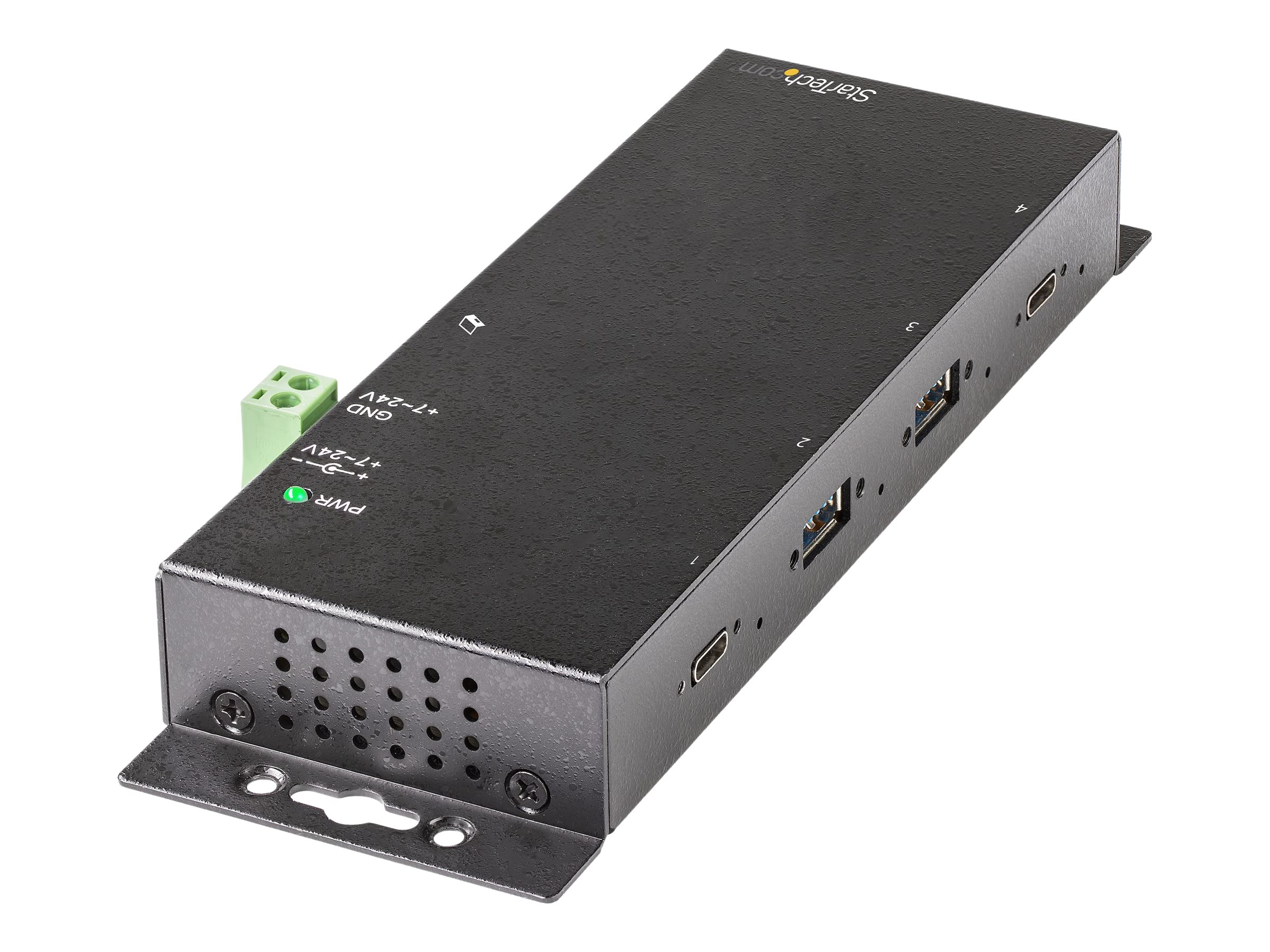 StarTech.com 4 Port USB-C Hub 10 Gbit/s -Metall  Industrieller USB-C Hub - 2x USB-C & 2x USB-A, Ansicht 3