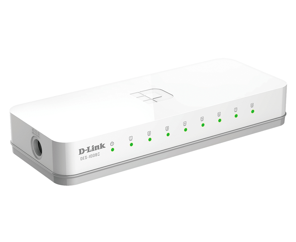 D-Link DES-1008C/E Fast Ethernet Unmanaged Desktop Sw. - Switch - 0,1 Gbps, Ansicht 2