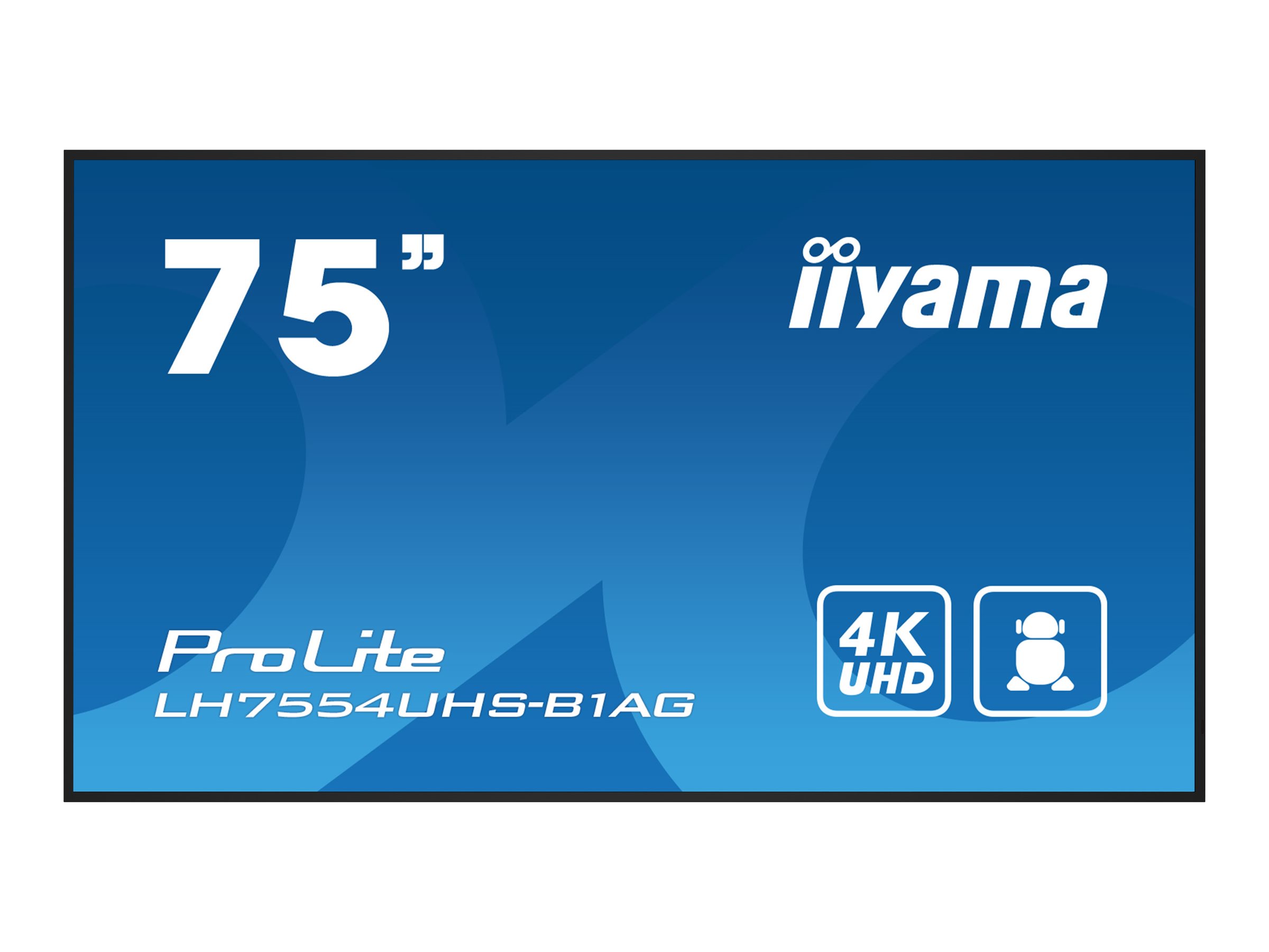 Iiyama DS LH7554UHS 189.3cm IPS 75/3840x2160/DVI/VGA/3xHDMI