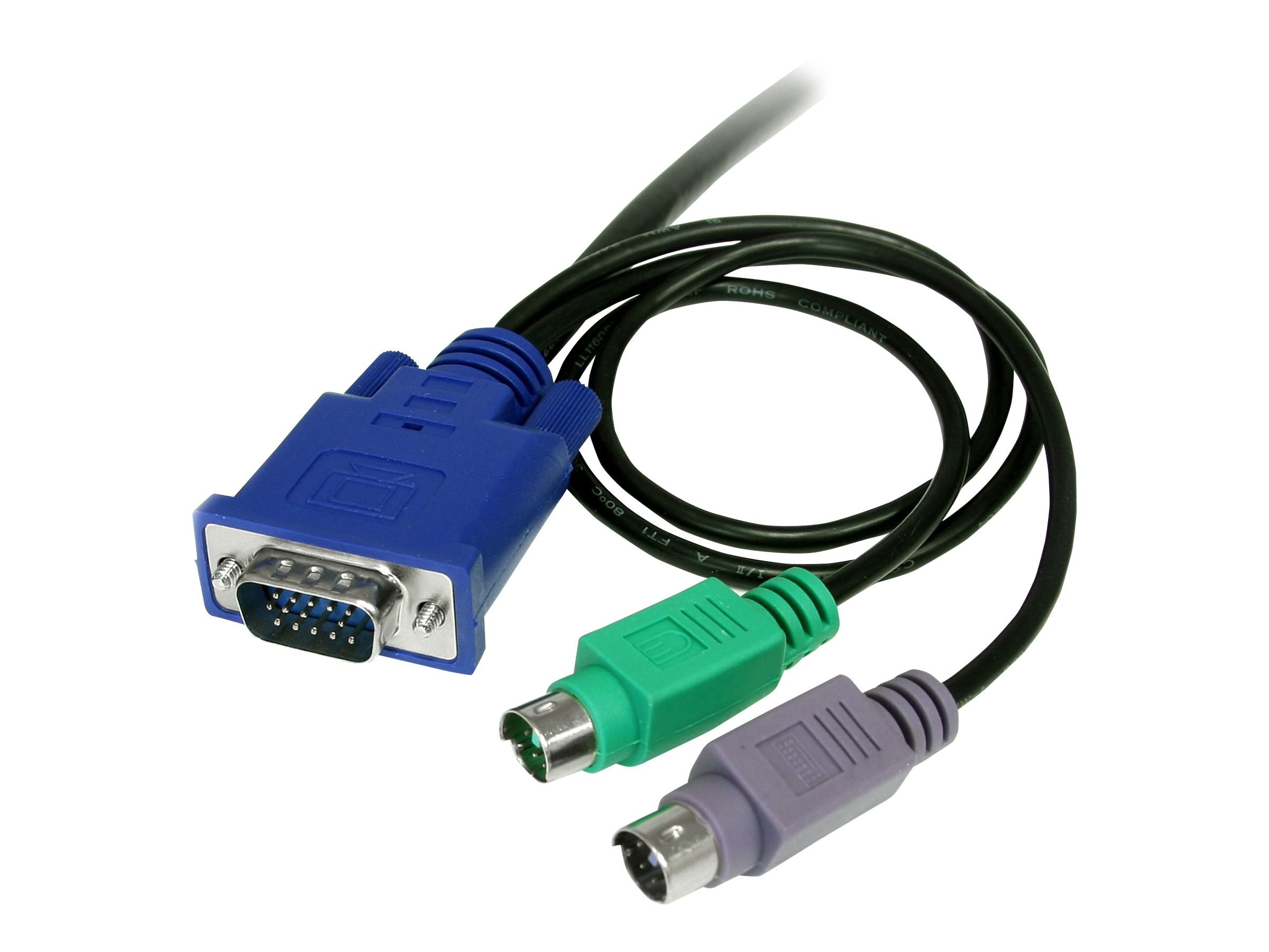 StarTech.com 18m 3-in-1 PS2 VGA KVM Kabel - Kabelsatz für KVM Switch  Umschalter - Tastatur-  Video-  Maus- (KVM-)