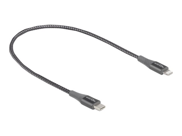 Delock Daten- und Ladekabel USB Type-C zu Lightning für iPhone , iPad und iPod grau 0,5 m MFi