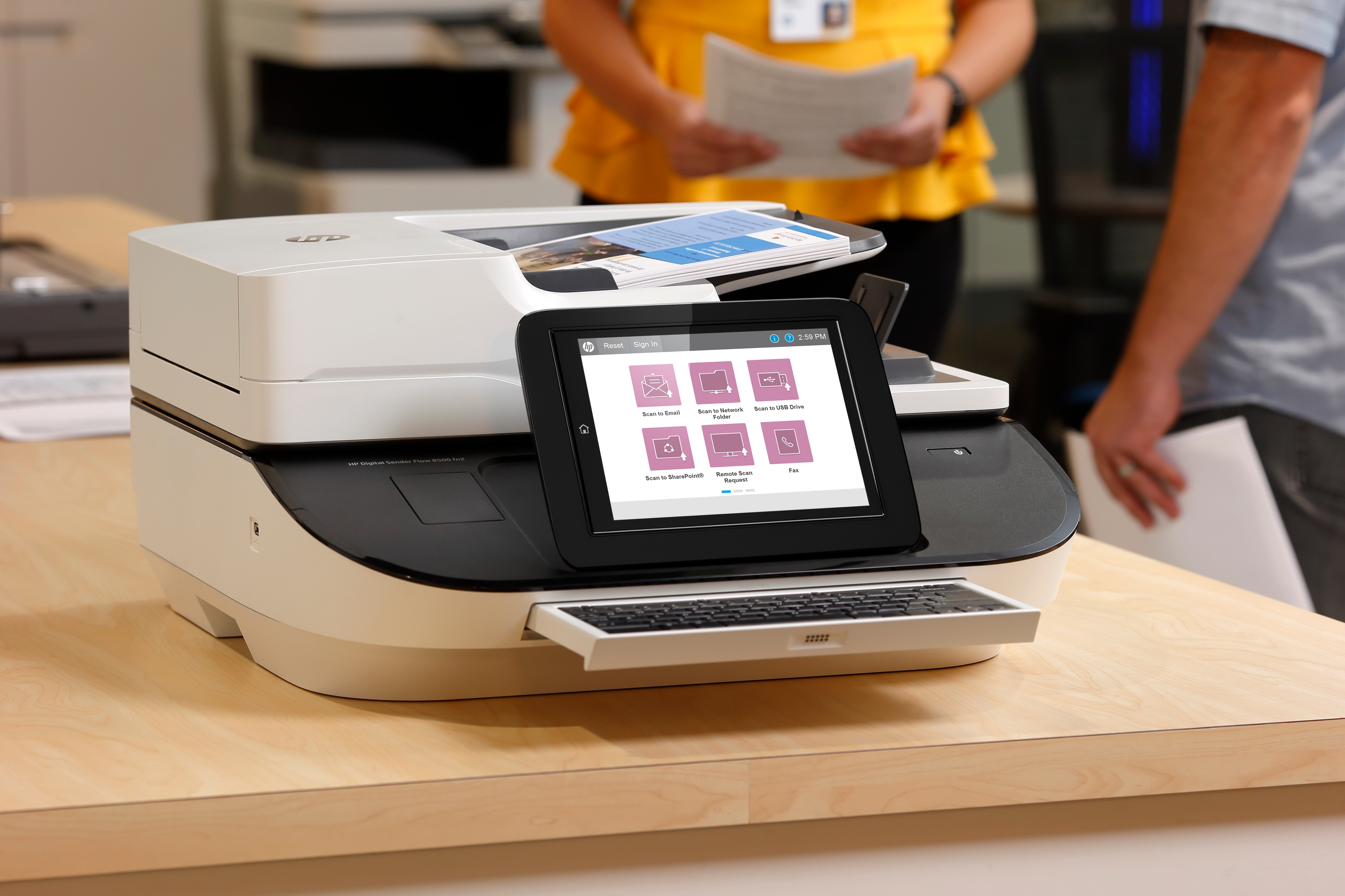 HP Digital Sender Flow 8500fn2 - Dokumentenscanner - Flachbett: CCD / ADF: CIS - Duplex - 216 x 864 mm, Ansicht 2
