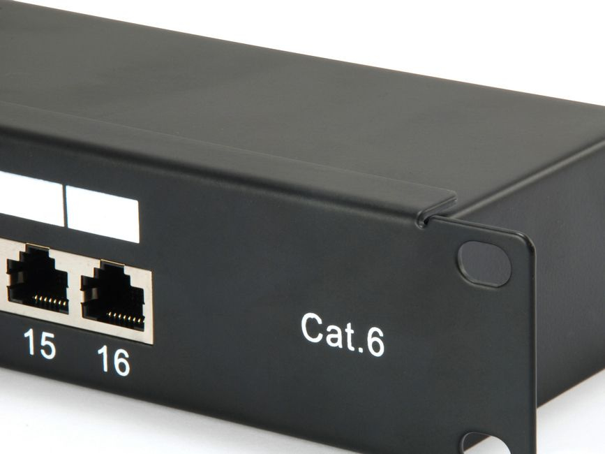 Equip Cat.6 Geschirmtes Patch Panel - Schwarz - 10/100/1000Base-T(X) - Gigabit Ethernet - 1000 Mbit/s - RJ-45 - Cat6, Ansicht 4