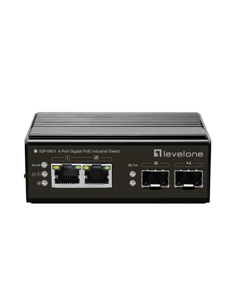 LevelOne IGP-0431 - Switch - unmanaged - 2 x 10/100/1000 (PoE), Ansicht 4
