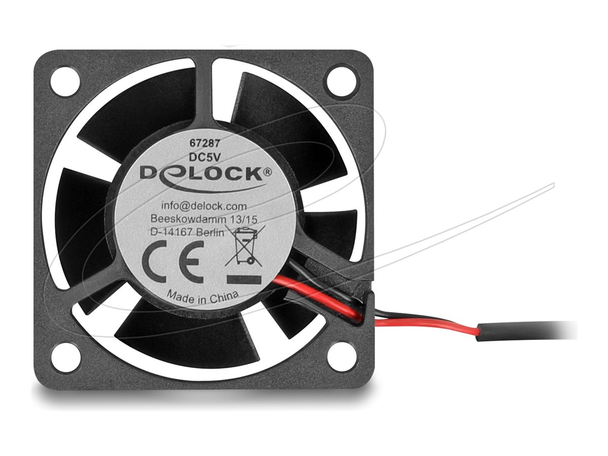 Delock Gehäuselüfter - axial - 40 mm - Schwarz