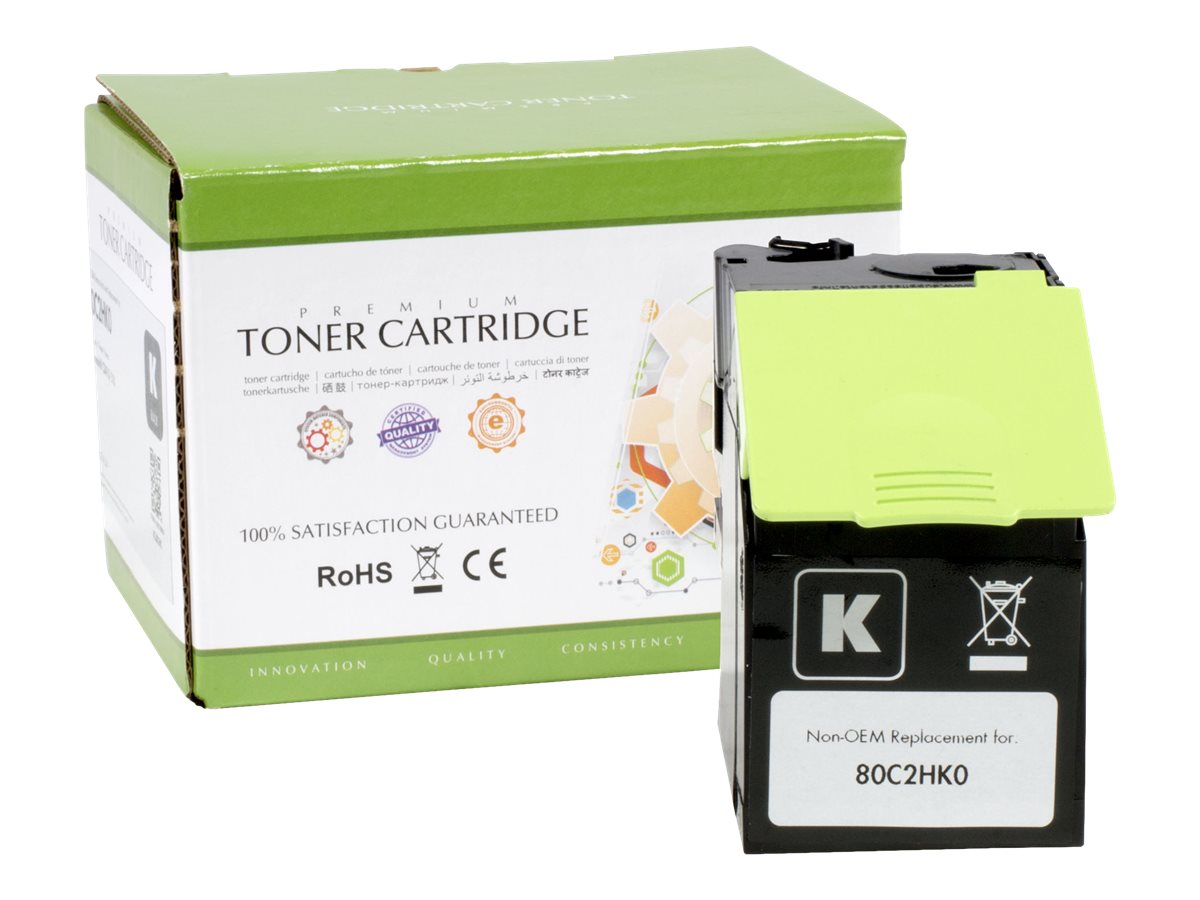 Static Control Schwarz - kompatibel - Box - Tonerpatrone (Alternative zu: Lexmark 80C2HK0)