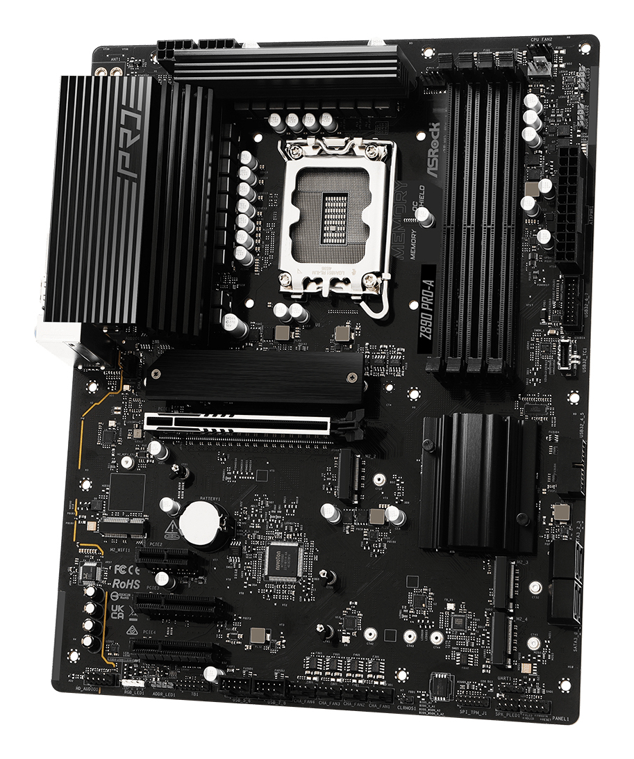 ASRock Z890 Pro-A - Motherboard - ATX - LGA1851-Sockel - Z890 Chipsatz - USB4, USB-C 3.2 Gen 2x2, USB 3.2 Gen 1, Ansicht 2
