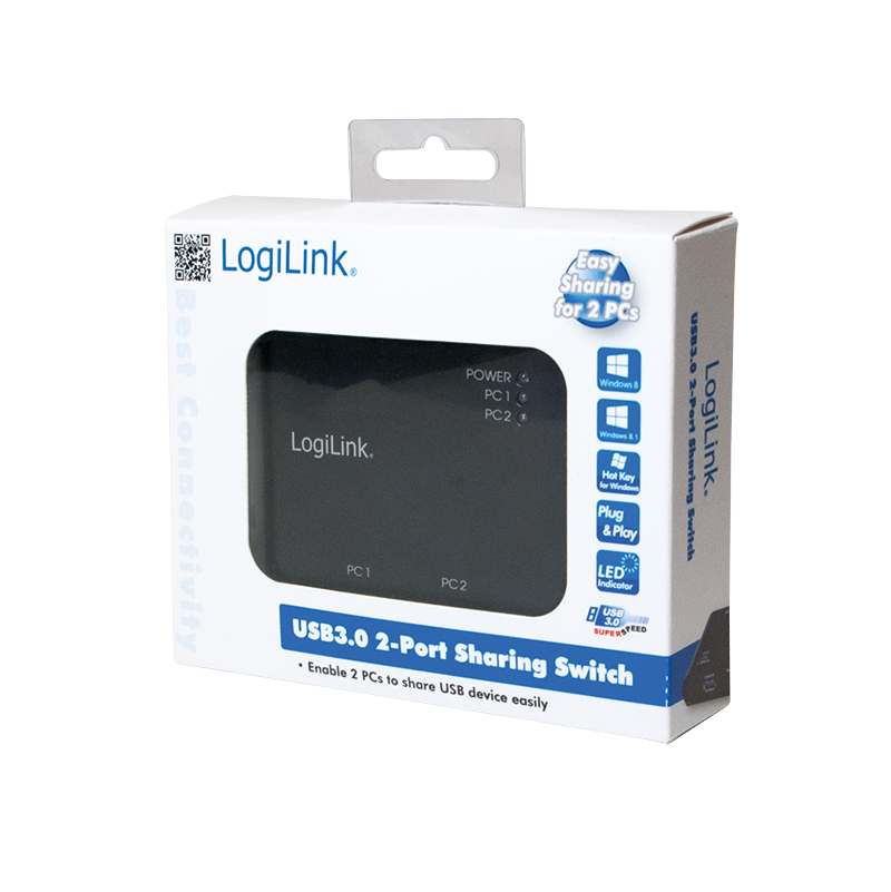 LogiLink USB 3.0 Sharing Switch - USB-Umschalter für die gemeinsame Nutzung von Peripheriegeräten, Ansicht 4