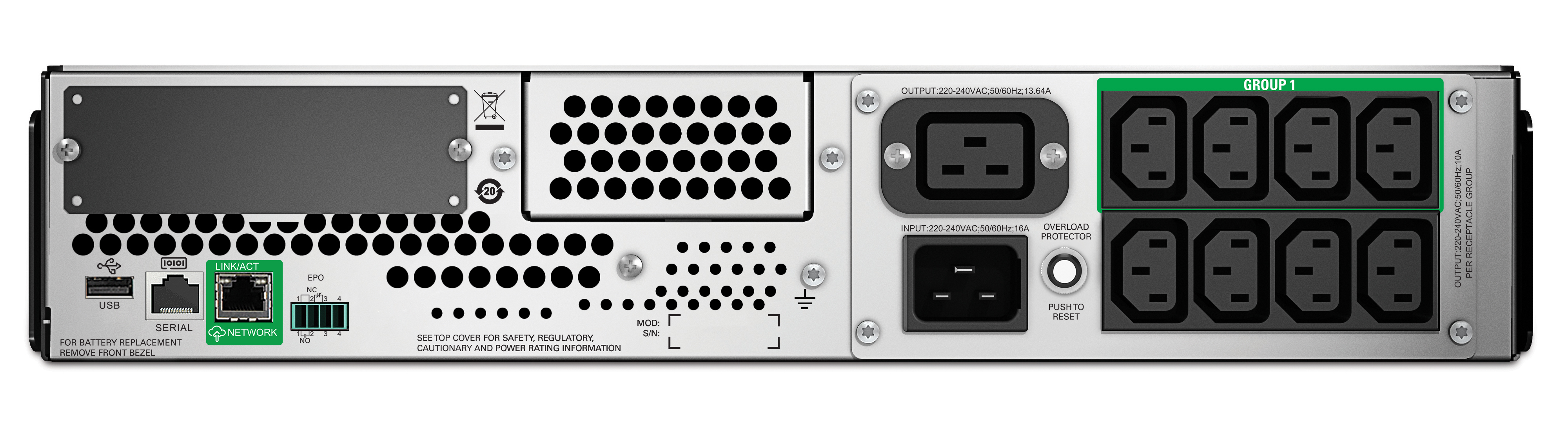 APC Smart-UPS SMT 2200VA LCD RM with SmartConnect - USV (in Rack montierbar/extern), Ansicht 2