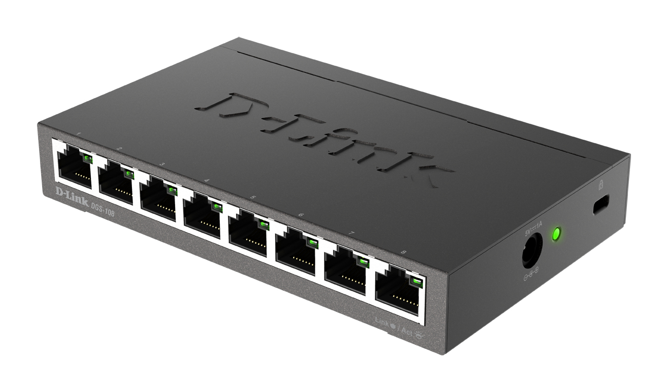 D-Link DGS 108 - Switch - unmanaged - 8 x 10/100/1000, Ansicht 2