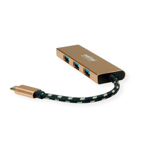 ROLINE 14.02.5049-5 - USB 3.2 Gen 1 (3.1 Gen 1) Type-C - USB 3.2 Gen 1 (3.1 Gen 1) Type-C - 5000 Mbit/s - Gold, Ansicht 2