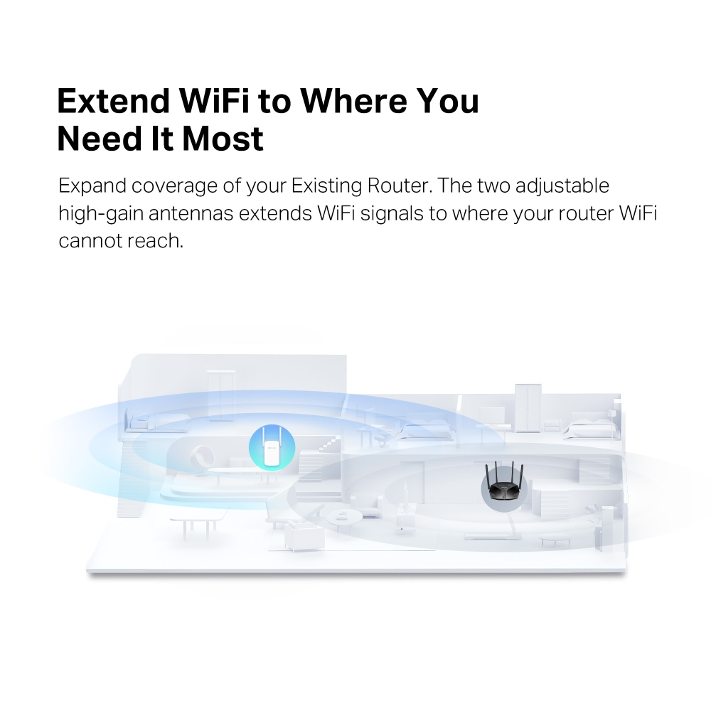 Mercusys WL-Repeater ME60X AX1500 Wi-Fi Range Extender, Ansicht 4