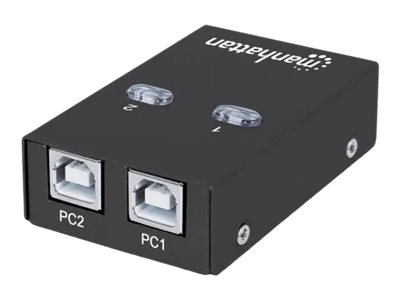 Manhattan USB-A Automatic Sharing Switch, 2x USB-B Ports, 480 Mbps (USB 2.0)