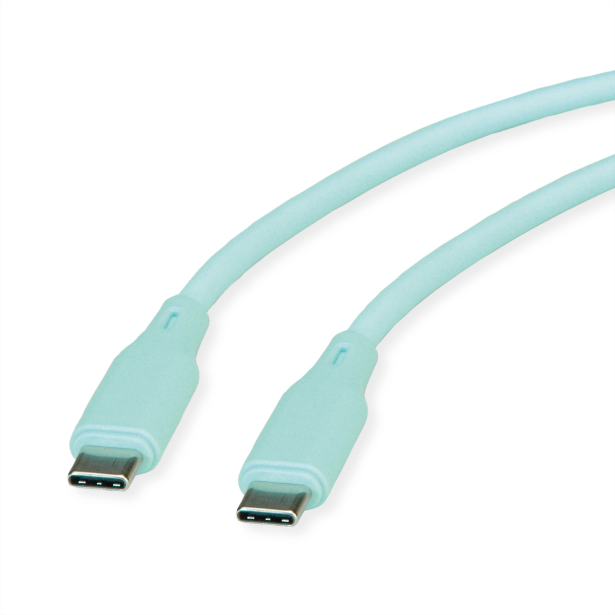 ROLINE Usb 2.0 Kabel C-C ST/ST Silikon 60W Grün - Kabel - Digital/Daten