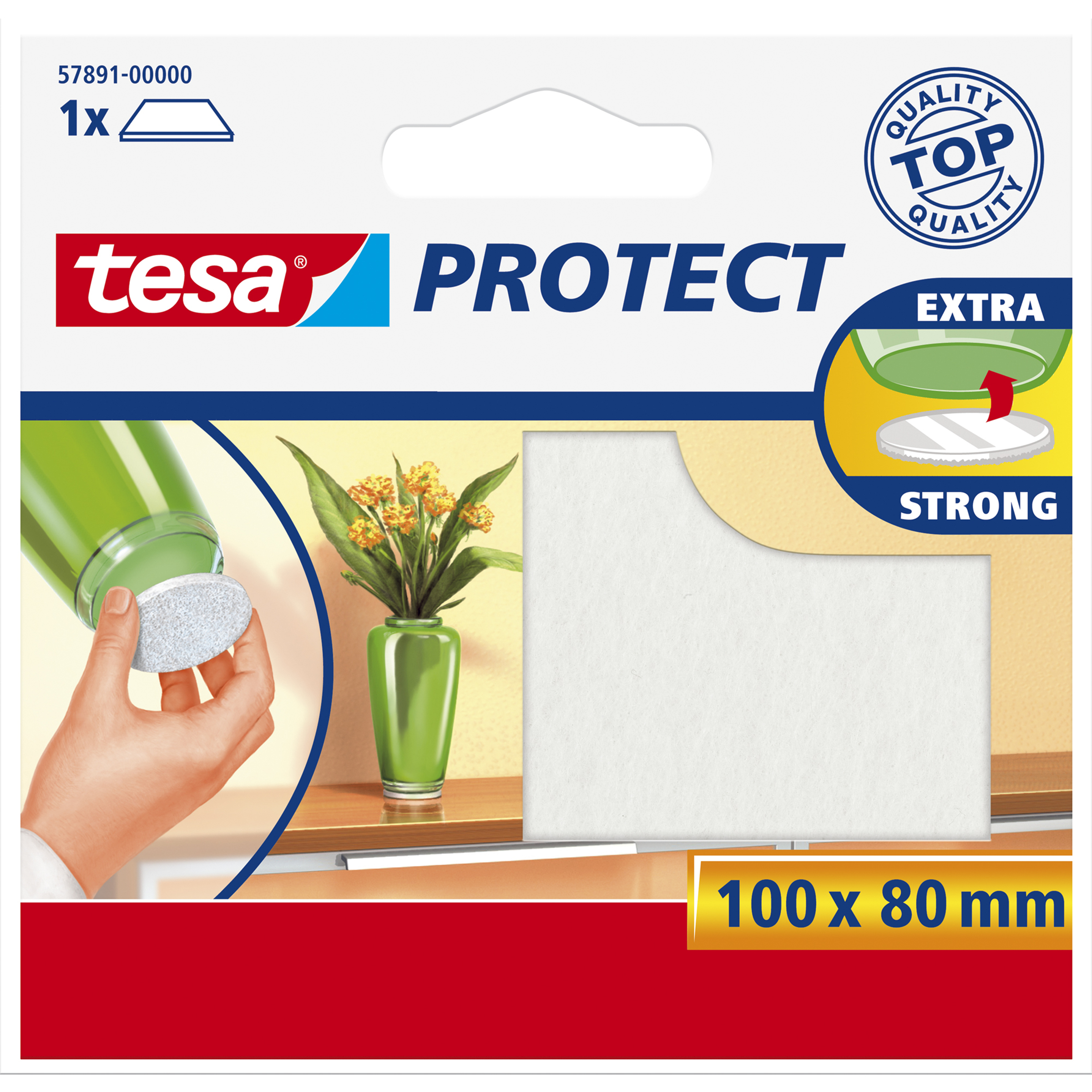 Tesa Protect - Weiß - Rechteckig - 100 mm - 80 mm - 1 Stück(e)