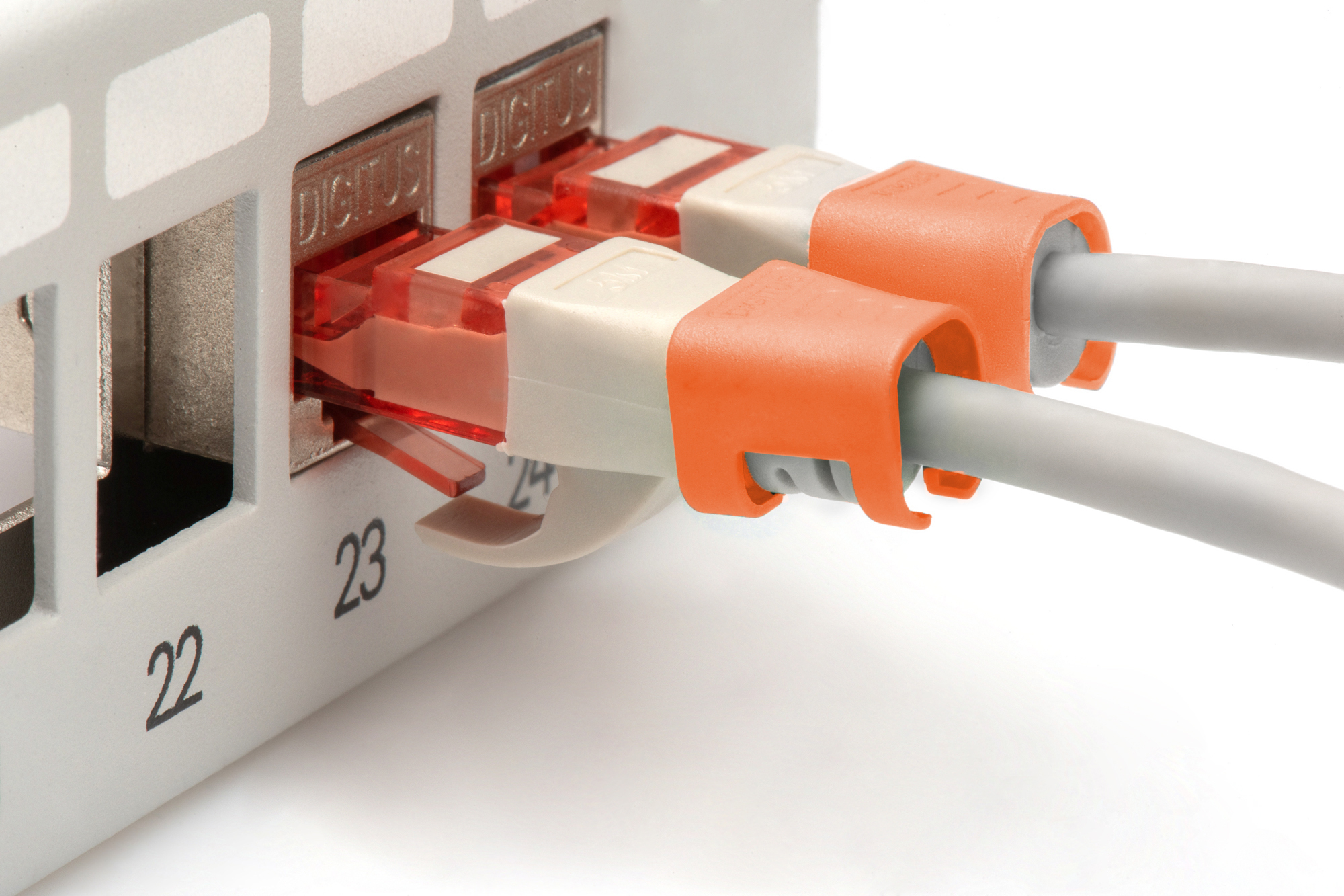 DIGITUS Farbclips für Patchkabel 100Stk. Orange - Kabel - Netzwerk, Ansicht 3