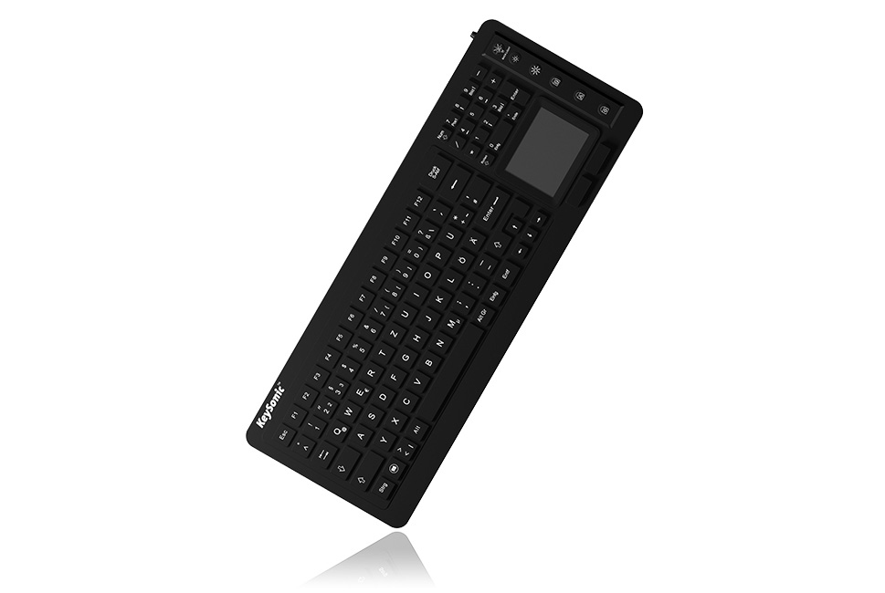 KeySonic KSK-6231INEL - Volle Größe (100%) - Kabelgebunden - USB - Membran Key Switch - Schwarz - TL: Deutsch, QWERTZ, Ansicht 3
