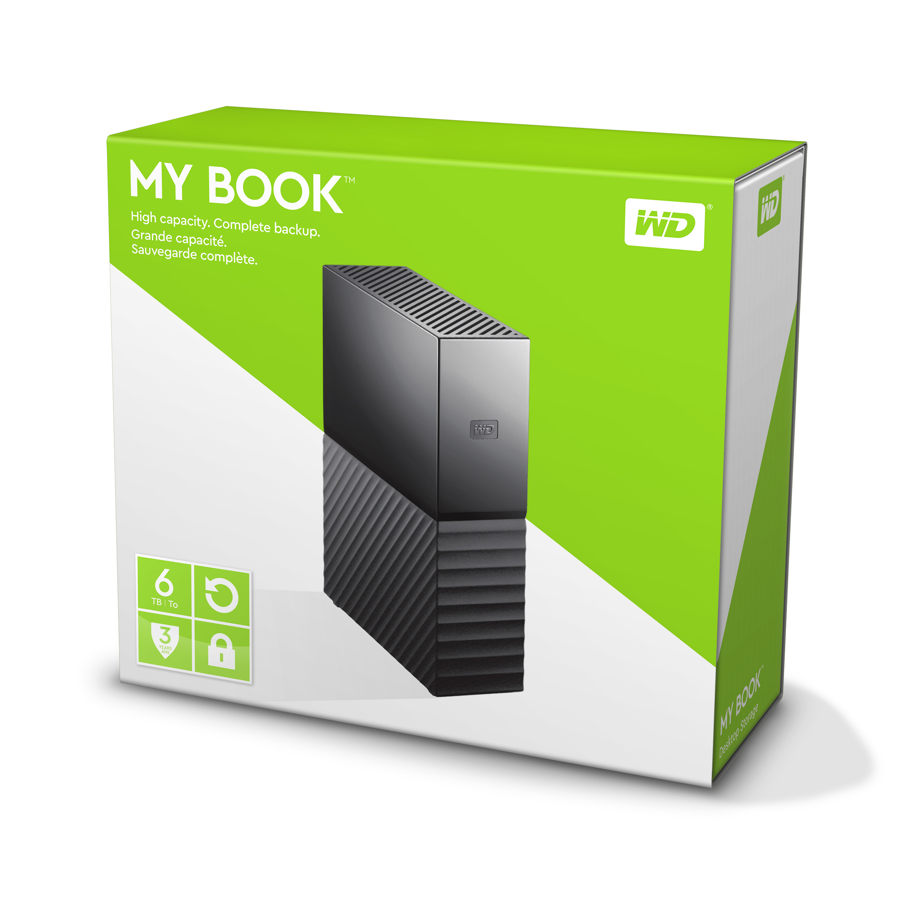 WD My Book WDBBGB0060HBK - Festplatte - verschlüsselt - 6 TB - extern (Stationär), Ansicht 2