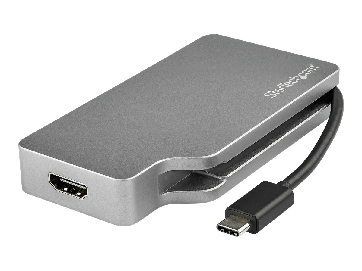 StarTech.com USB C Multiport Video Adapter with HDMI, VGA, Mini DisplayPort or DVI, USB Type C Monitor Adapter to HDMI 2.0 or mDP 1.2 (4K 60Hz)