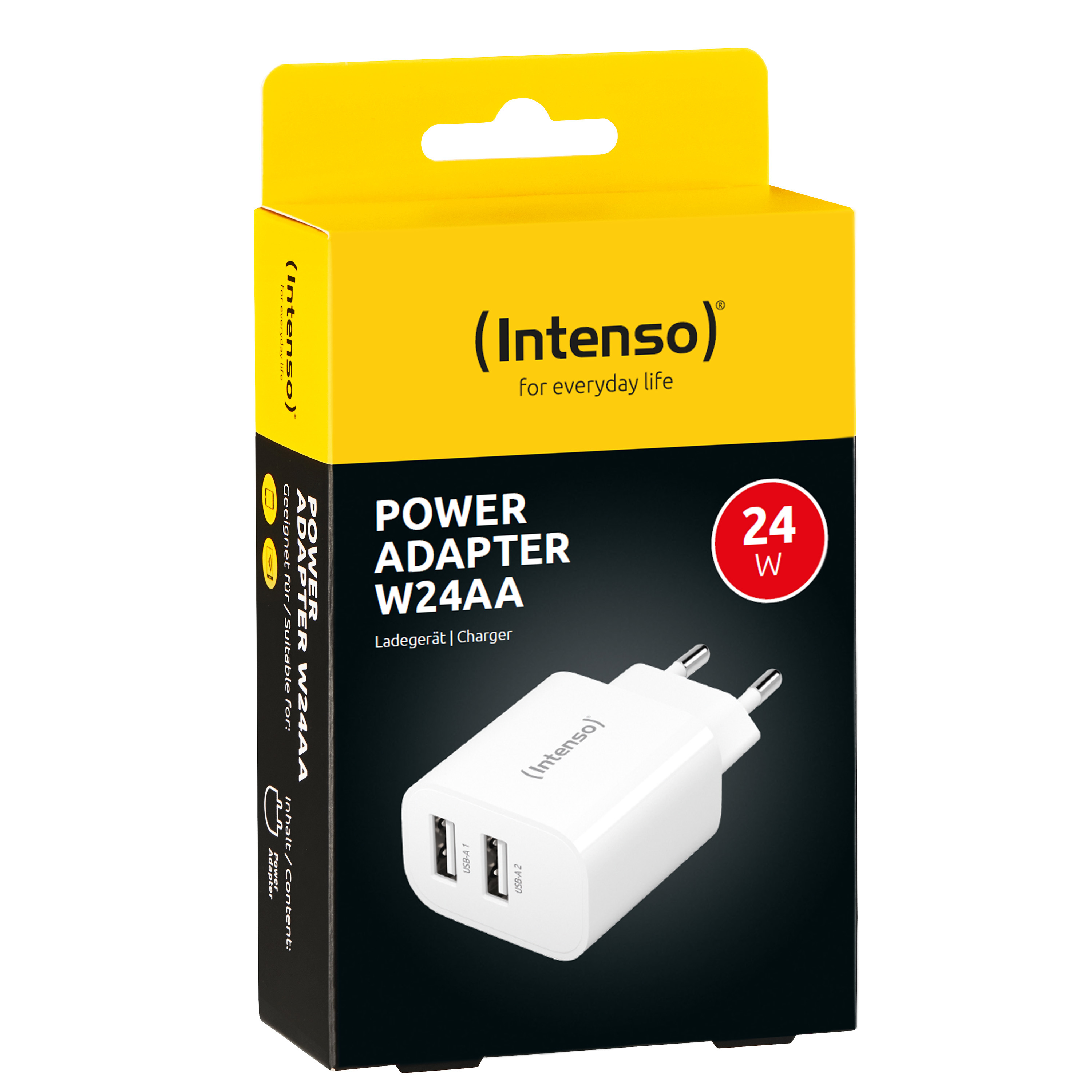 Intenso W24AA - Netzteil - 24 Watt - 2.4 A - 2 Ausgabeanschlussstellen (USB), Ansicht 4