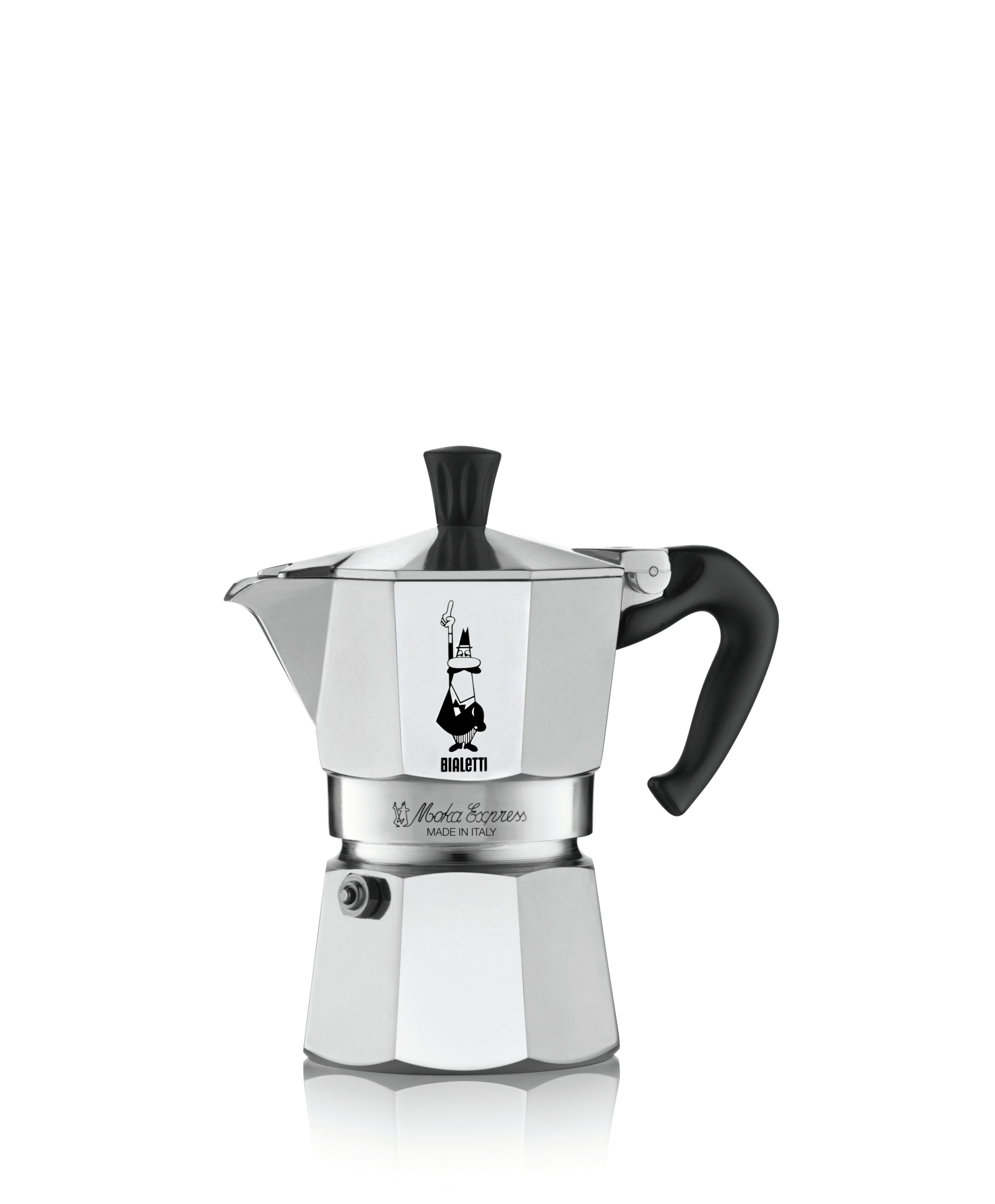 Bialetti Moka Express - Mokka-Kanne - 0,23 l - Aluminium - Aluminium - 4 Tassen - Moka Express