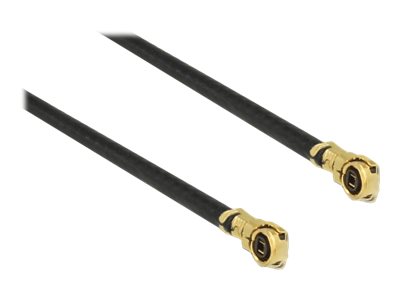 Delock Antennenkabel - MHF4HSC Stecker gewinkelt zu MHF4HSC Stecker gewinkelt