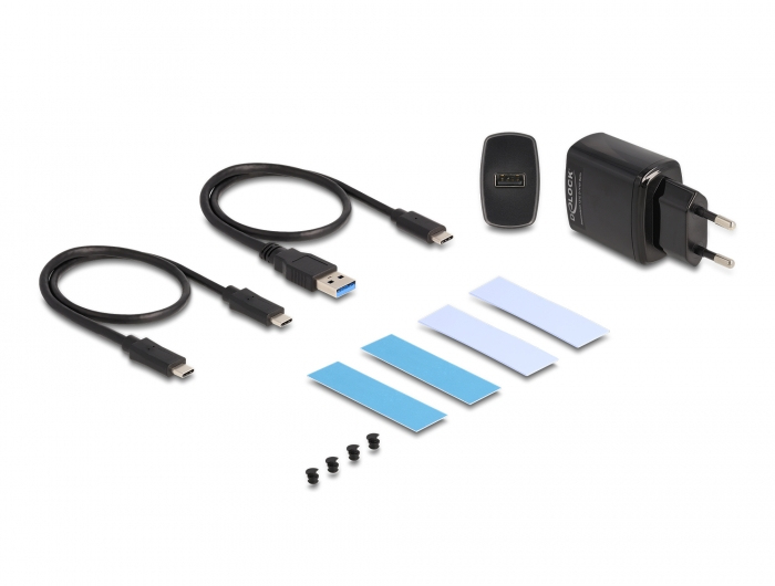 Delock Externes Gehäuse USB 20 Gbps für 2 x M.2 NVMe PCIe SSD mit Type-C Buchse und, Ansicht 4