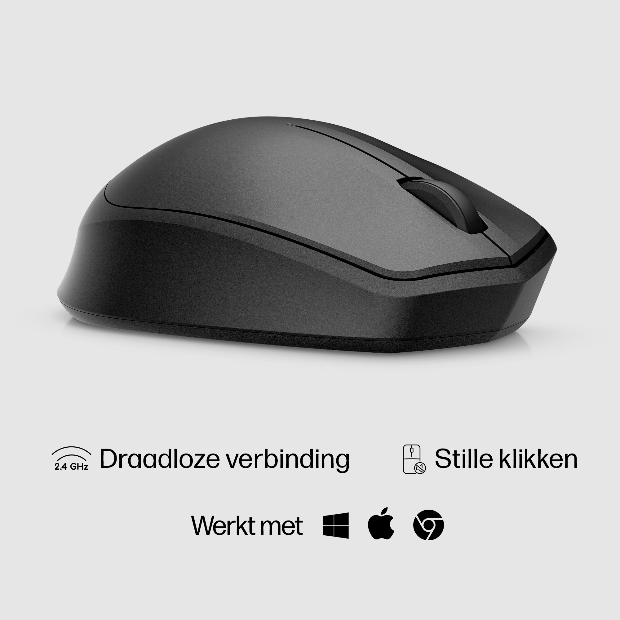 HP Silent 280M - Maus - kabellos - kabelloser Empfänger (USB), Ansicht 2