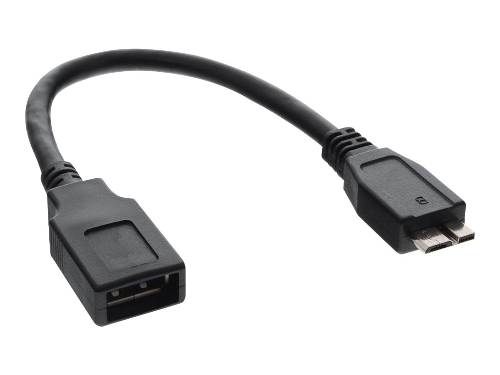 InLine Micro-USB 3.0 OTG Adapterkabel - Micro-B Stecker an USB A Buchse - 015m